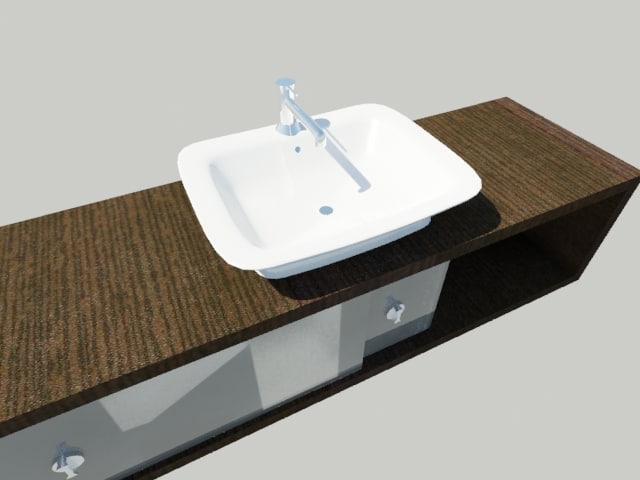 3ds max bathroom sink